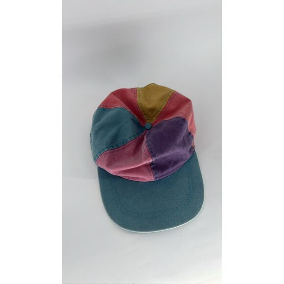 90s Colorblock Hat Adjustable Strapback Cap Multicolor - Picture 1 of 3